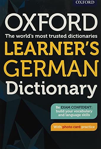 A dictionary with German language text and Oxford branding on the cover.