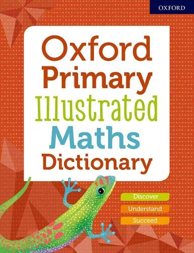 Oxford Primary Illustrated Maths Dictionary" cover with a colorful lizard.