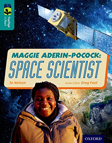 Book cover featuring Maggie Aderin-Pocock, a space scientist, and a satellite.