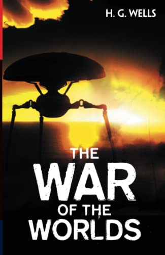 Book cover showing a tripod alien machine silhouetted against a bright orange sunset.