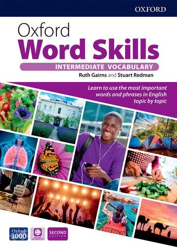 Cover of Oxford Word Skills Intermediate textbook featuring a collage of various lifestyle photos.