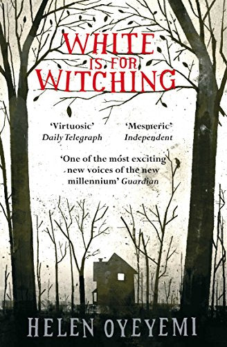 Book cover showing a silhouette of a house framed by dark, leafless trees.