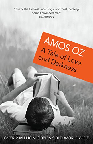 Book cover: a boy reading in a field, titled "A Tale of Love and Darkness".