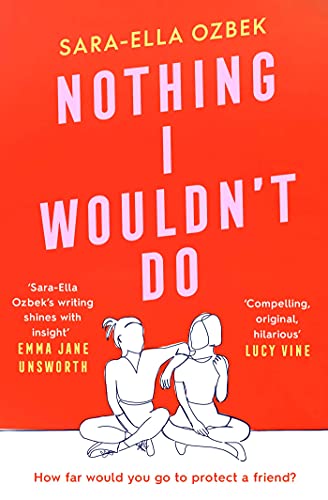 Red book cover with white title, "Nothing I Wouldn't Do," and two seated figures.