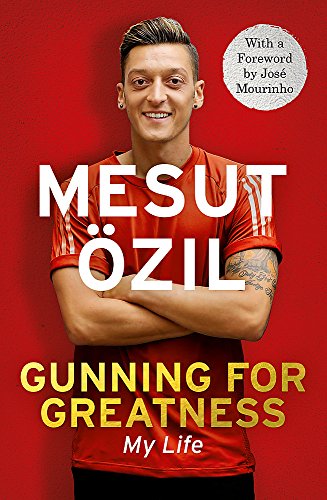 Book cover featuring Mesut Özil, with gold lettering on a red background.
