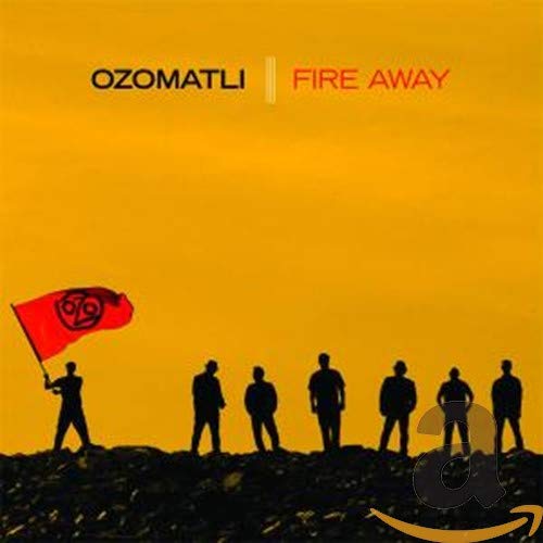 Ozomatli "Fire Away" CD cover: silhouettes against a yellow and black background.