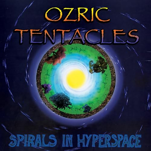 Ozric Tentacles album cover: swirling blue, green, and yellow landscape.