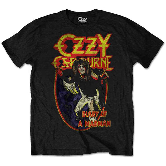 Black t-shirt with Ozzy Osbourne album art, "Diary of a Madman".