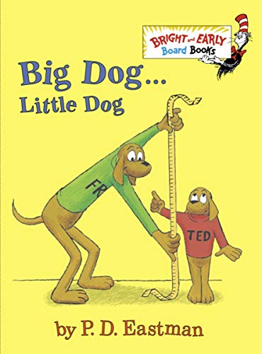 Book cover: a tall brown dog and a small dog being measured.