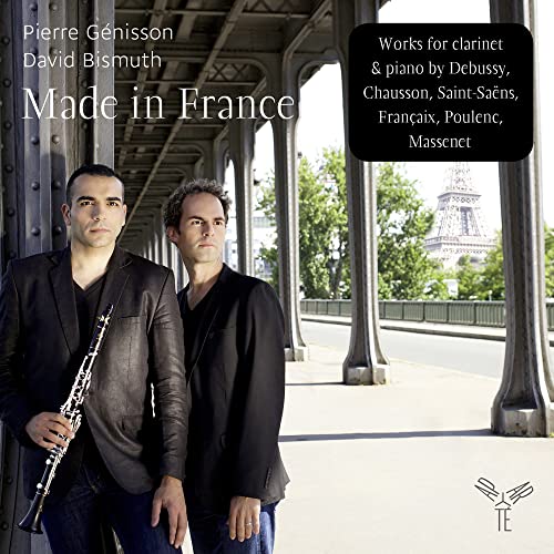 CD cover featuring two musicians with clarinet, Paris background.
