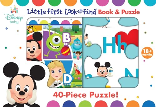Disney baby puzzle with Mickey, Sully, and Aurora characters, 40 pieces.