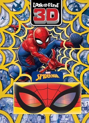 Spider-Man action scene with 3D glasses and a busy cityscape background.