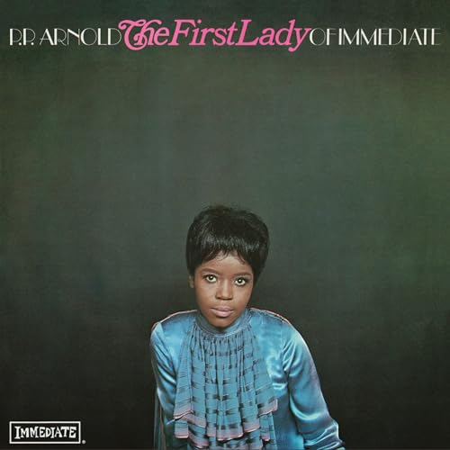 P.P. Arnold album cover: portrait of a Black woman in blue, dark background.