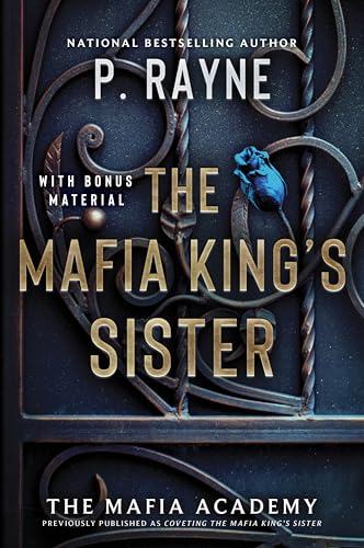 Book cover with gold text over a dark blue wrought iron gate with a rose.