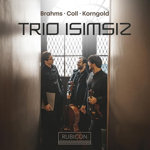 CD cover featuring three musicians with instruments, framed by a window.