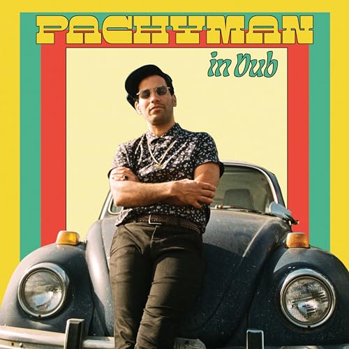 Album cover for Pachyman - In Dub, featuring a man and car.
