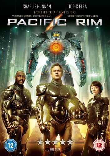 DVD cover for "Pacific Rim" featuring a giant robot fighting monsters.