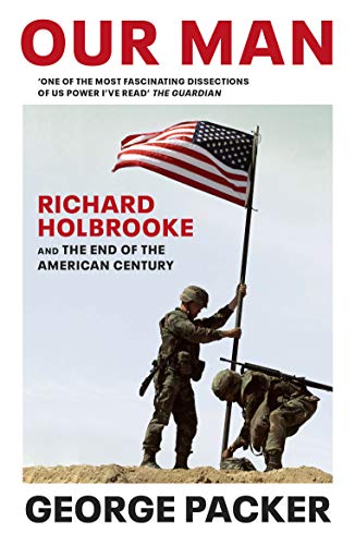 Book cover: “Our Man” featuring a soldier raising an American flag.