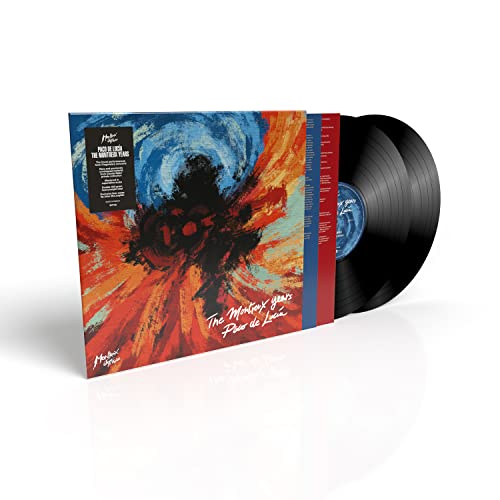 Paco de Lucía vinyl record with abstract red and blue cover art.