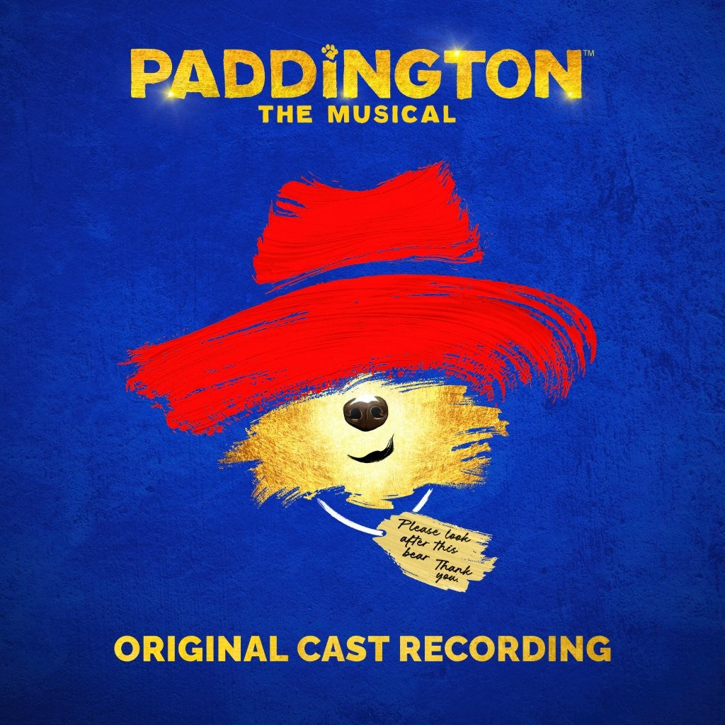 Paddington the Musical CD cover featuring a red hat and a bear's face.