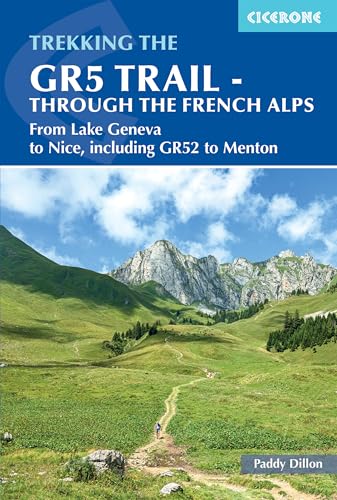 Book cover: GR5 Trail guide with alpine mountain landscape.