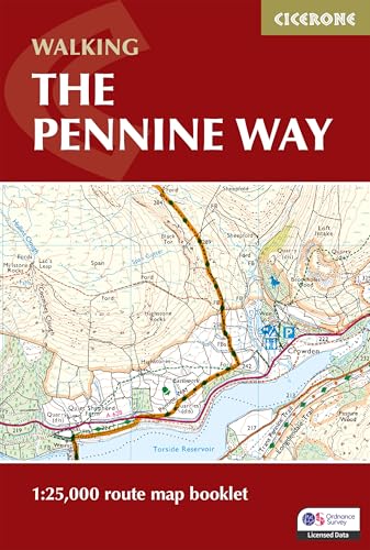 Pennine Way map booklet cover with topographic map detail.