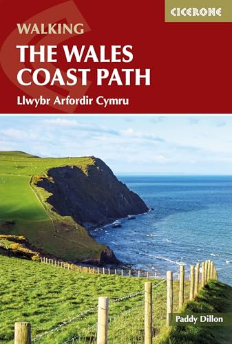 Book cover for Walking the Wales Coast Path featuring a coastal cliff and sea.