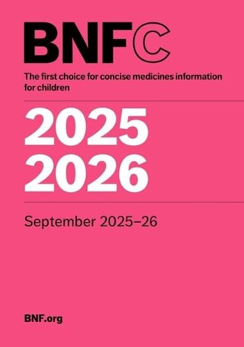 Pink cover of “BNF for Children 2025-2026” medicines information guide.