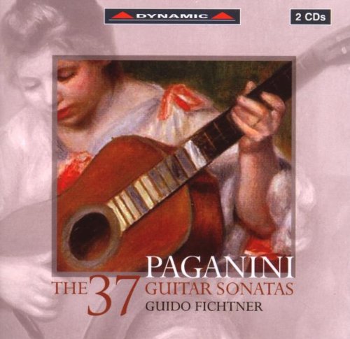 CD cover featuring a painting of a person playing a classical guitar.