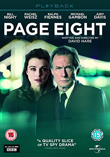 DVD cover for "Page Eight" featuring a man and woman in formal attire.