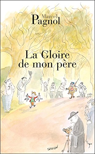 Book cover illustration featuring a boy holding game birds before a crowd of men.