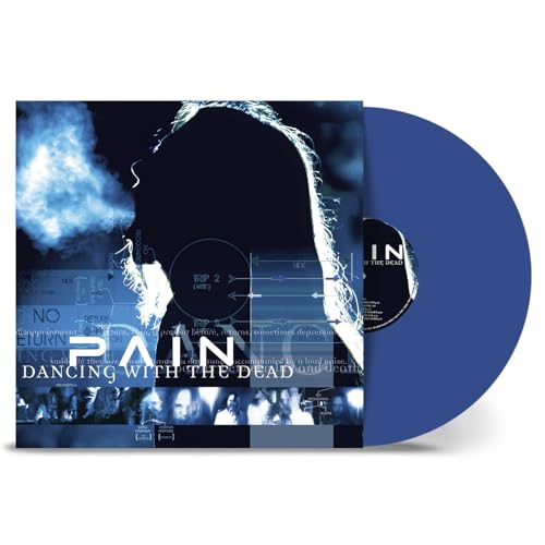 Vinyl record of Pain’s “Dancing With The Dead” album, blue color.