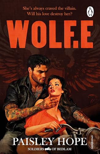 Book cover: "Wolf.e" featuring a man and woman in a dramatic embrace.