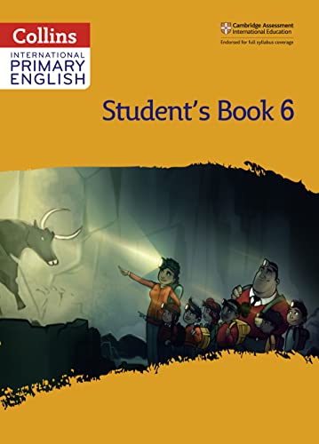 Collins International Primary English Student's Book 6 cover featuring explorers looking at cave paintings.