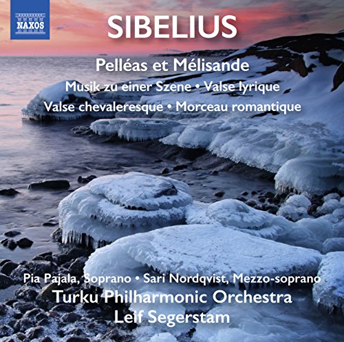 CD cover for Sibelius’ “Pelléas et Mélisande” with icy coastal scene.