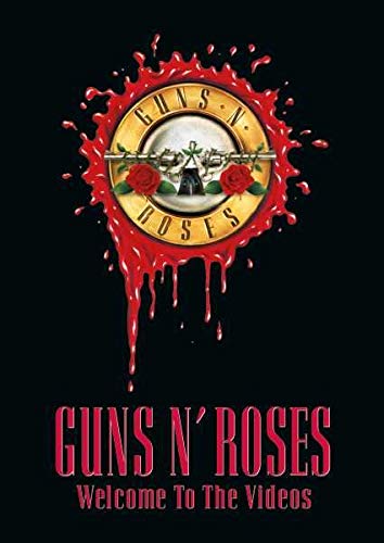 Guns N' Roses logo with red blood splatter on a black background.