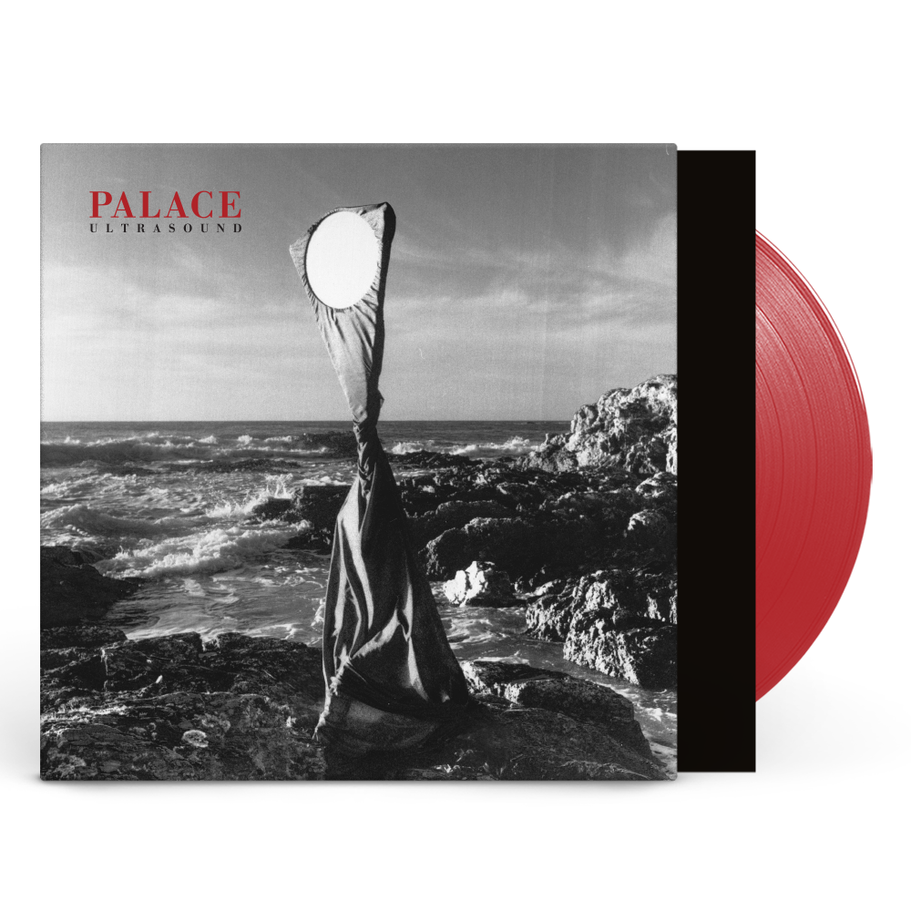 Palace “Ultrasound” vinyl record cover with a figure by the sea.
