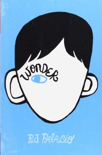 Book cover featuring a stylized face with the word Wonder and an eye.
