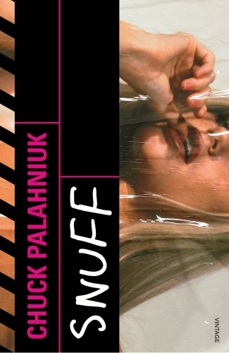 Book cover for “Snuff” by Chuck Palahniuk, featuring a distorted face.