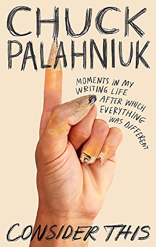 Book cover showing a hand with pencil tips for fingers on a beige background.
