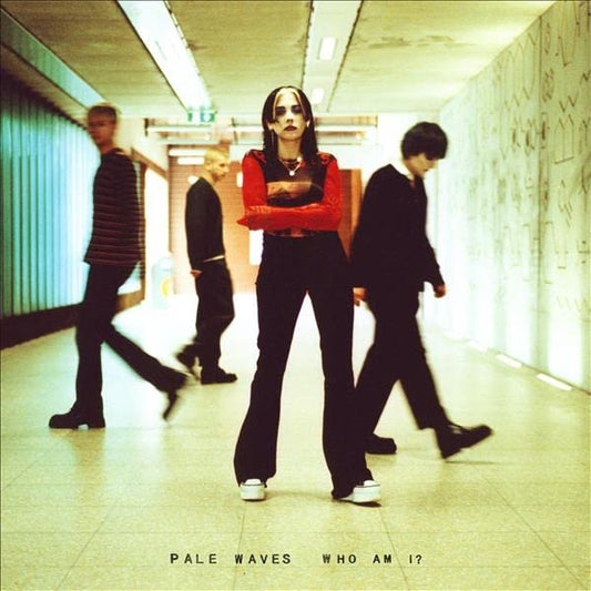 Pale Waves album cover: woman in red and black in a subway tunnel.