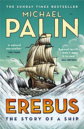 Book cover: sailing ship illustration amidst icy waves, titled "Erebus.