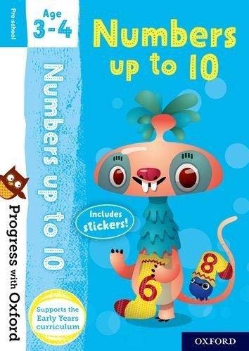 Book cover with cartoon sloth and numbers for ages 3-4.