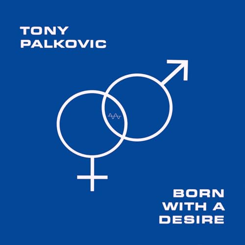 Album cover with blue background, white text, and overlapping male and female gender symbols.