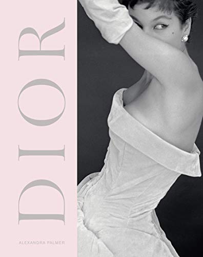 Book cover featuring a black and white photo of a woman in a Dior dress.
