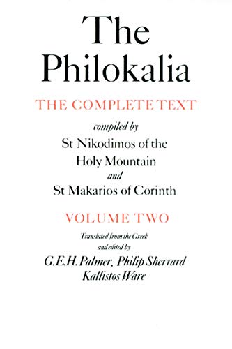 Book cover for "The Philokalia, Volume Two" with red and black text.