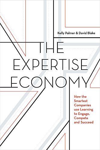 Book cover with bold title “The Expertise Economy” and abstract lines.