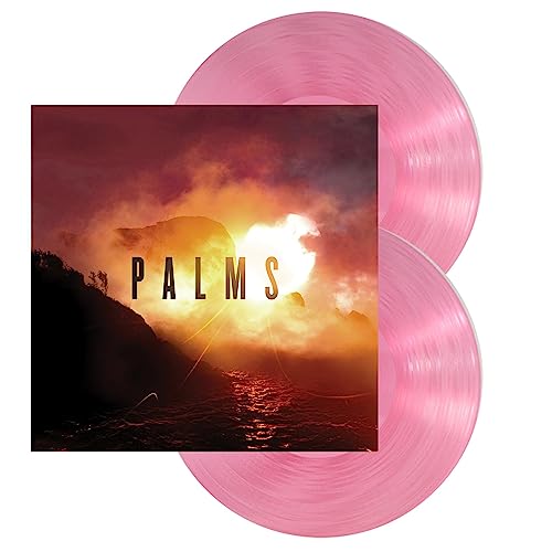 Pink vinyl records with album cover depicting a sunset over water.