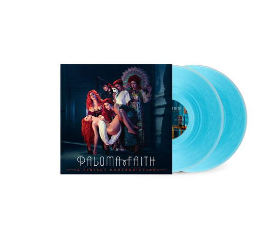 Paloma Faith album cover and light blue vinyl record shown.