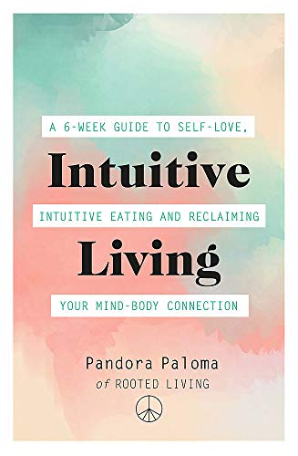 Book cover with watercolor background and bold text: "Intuitive Living.